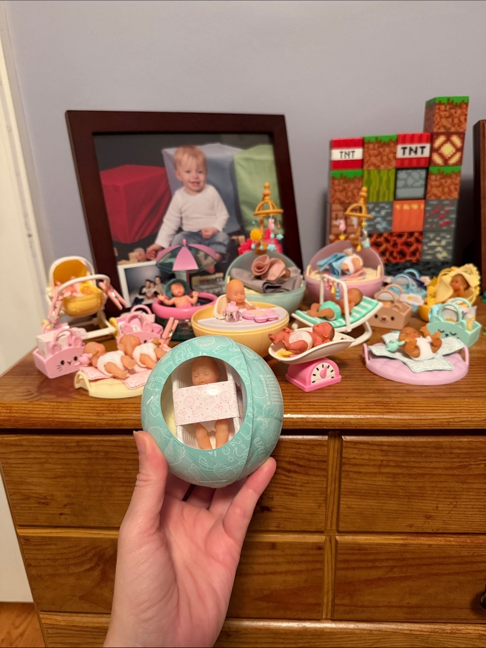 Mini Brands nurturing baby girl changing series